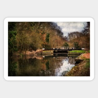 Above Sulhamstead Lock On The Kennet & Avon Sticker